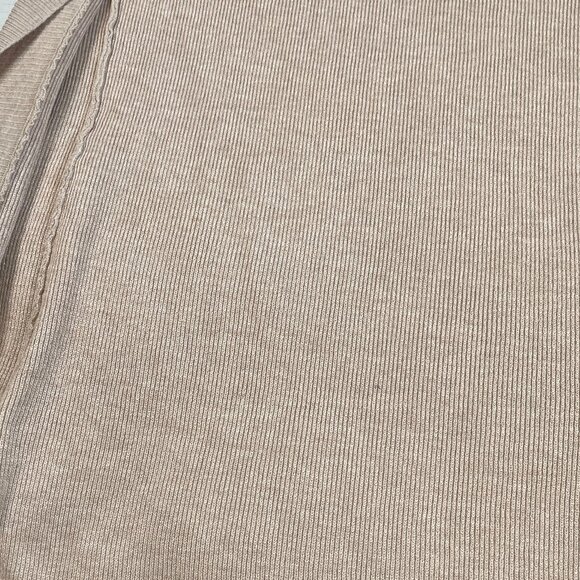 Cyrus Cardigan Sweater Open Front Front Pockets Vented Sides Tan Women's Size M - Picture 9 of 16